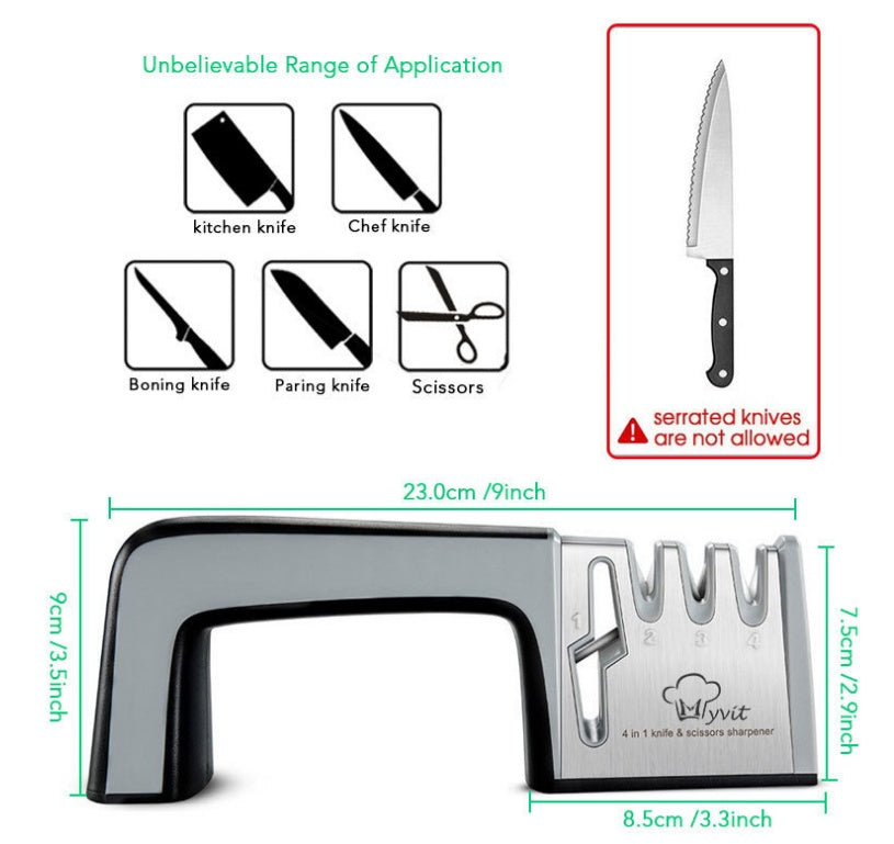 Multi-Function Kitchen Knife Sharpener